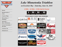Tablet Screenshot of lakeminnetonkatriathlon.com
